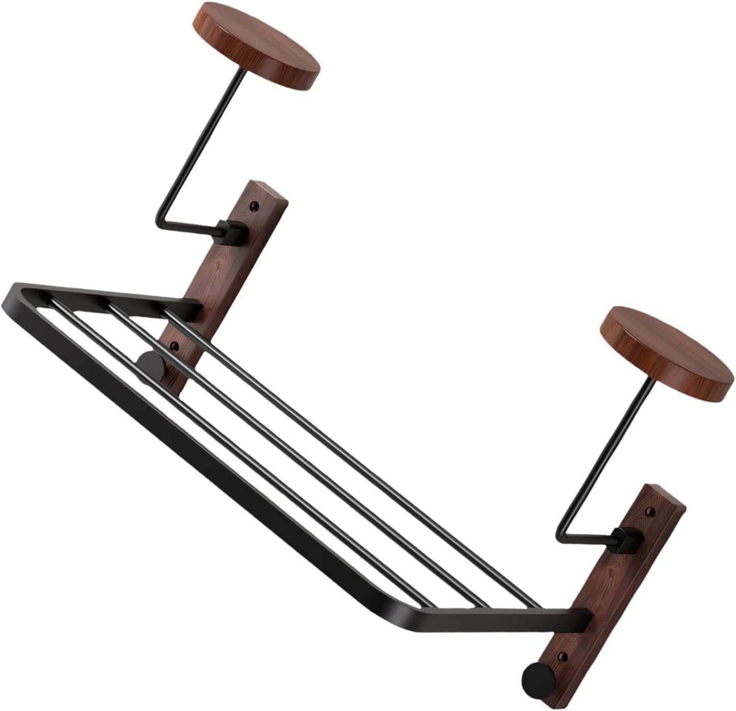 Support Mural Pour Casque Avec Design Peu Encombrant Et Finition En Bois élégante Pour Un Rangement Organisé. Support De Rangement Moderne Pour Coiffures Avec Construction En Bois Solide Et Métal Pour