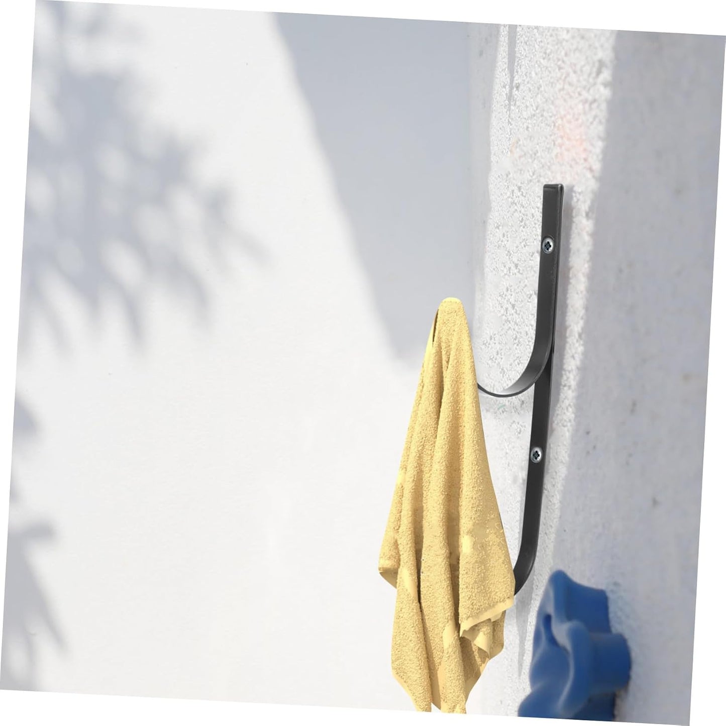 Gatuida Supports De Poteau De Piscine Métalliques Noirs, Crochets Multi-usages Robustes En Fer, Lot De 2, Accessoires De Rangement Pour Équipements Et Outils De Piscine, Fixation Extérieure