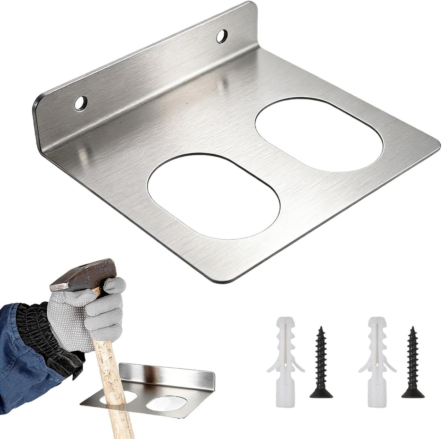 Organiseur D'outils En Acier Inoxydable, Support Mural Sécurisé, Support De Rangement D'atelier, Accessoire De Studio De Travail Du Bois Extérieur, équipement Utilitaire Pour Abri De Jardin
