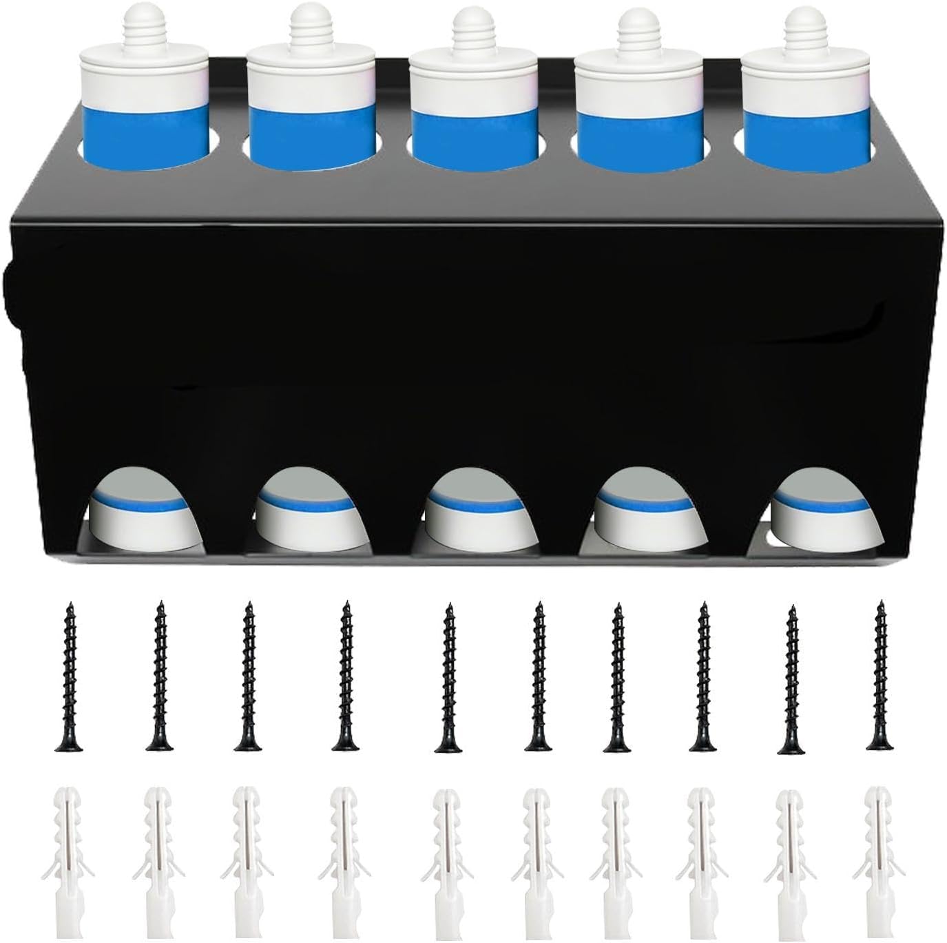 GENERIC Support De Tube De Calfeutrage, Organisateur De Tube De Calfeutrage à 5 Emplacements, Organisateur De Mastic à Craie | Pour Plombiers, électriciens, Bricoleurs, Charpentiers, Maison, Garage, Chantier