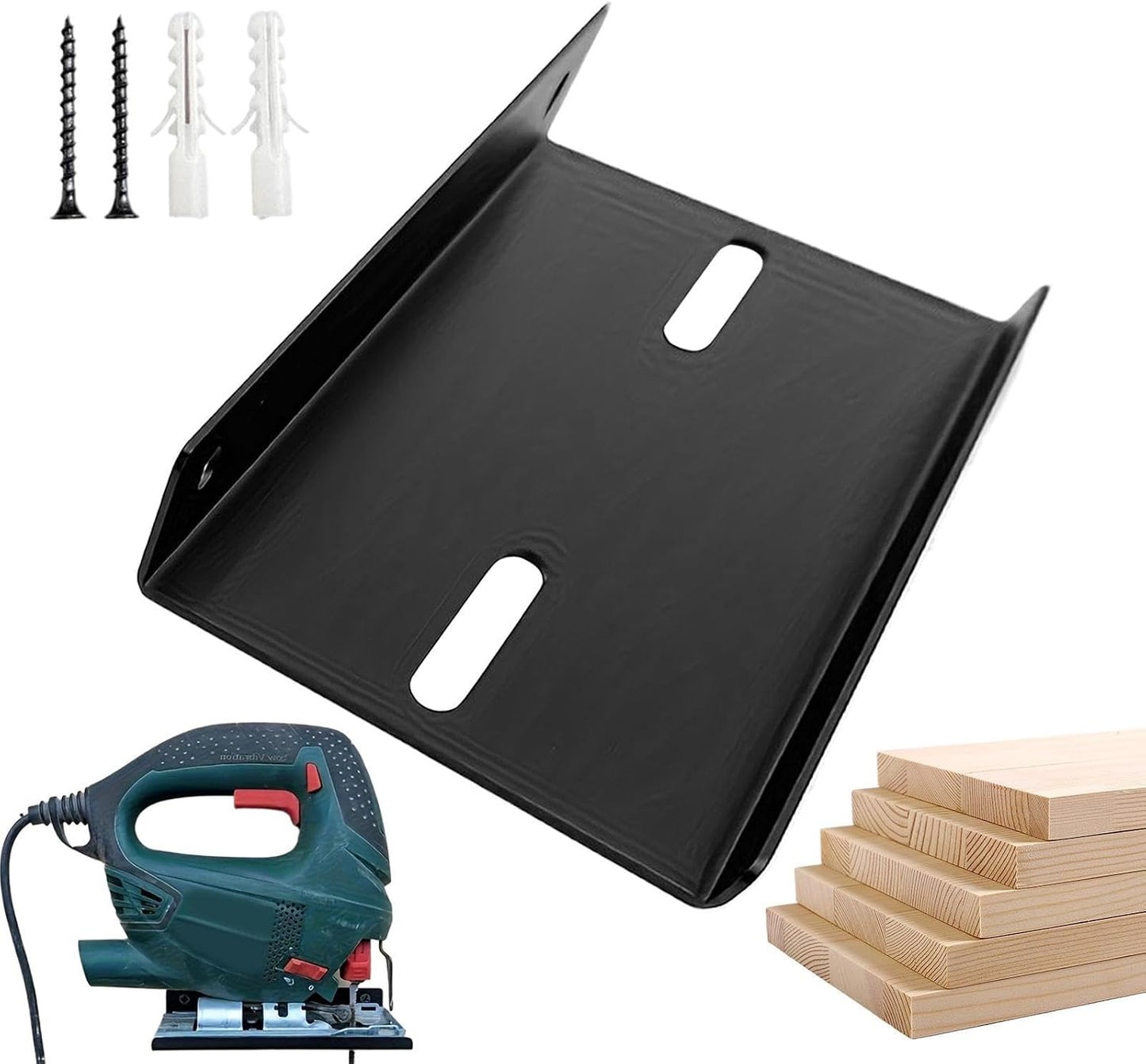 Générique Rangement Mural À Scie - Système Fixation Universelle Robuste Compact Gain Place,Rack Métallique Range-scie Organisateur | Idéal Pour Jardin, Garage, Intérieur, Magasin Et Maison