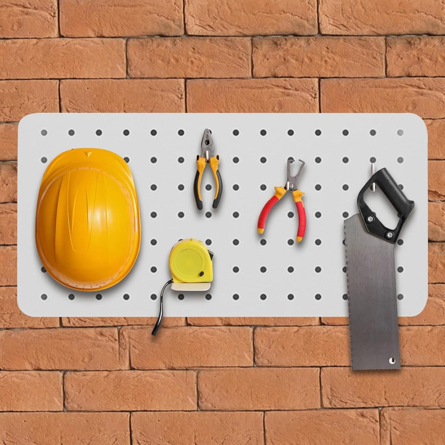 Panneaux De Rangement Muraux En Panneau Perforé, Panneaux D'affichage En Acier Au Carbone Sans Perforation, Solution De Rangement Pour Chambre à Coucher, Garage, Atelier, 40 X 20 Cm