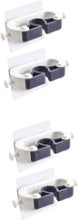  Alipis 4pièces à Balai Sans Perçage Supports Pratiques Pour Mops Et Balais Blanc De Rangement Adhésif Pour Cuisine Et Salle De Bain