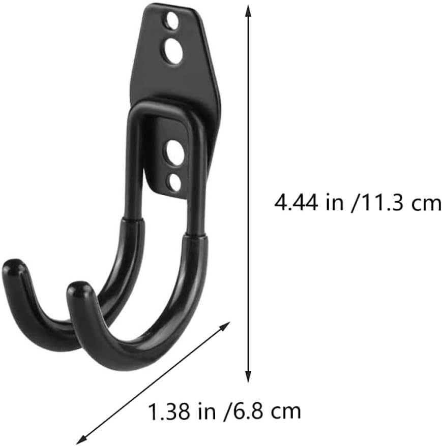  Gatuida 4Pièces Crochets Mural Garage Organisateur Heavy Duty Pour Outils De Jardin Et Vélo Crochets Utilitaires Noir Pour Rangement Et Économiseur Espace