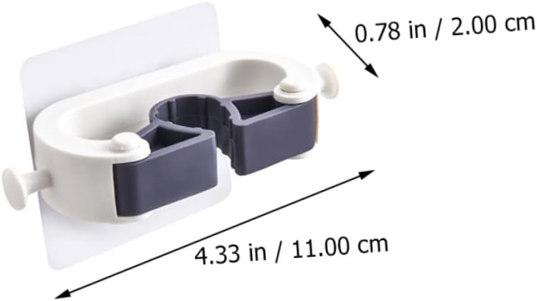  Alipis 4pièces à Balai Sans Perçage Supports Pratiques Pour Mops Et Balais Blanc De Rangement Adhésif Pour Cuisine Et Salle De Bain