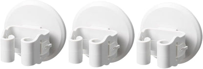  Gatuida Support Mural Pour Balai 3 Pièces Pince Anti-Dérapante En ABS Blanc, Installation Sans Perçage, Cuisine Et Salle De Bain