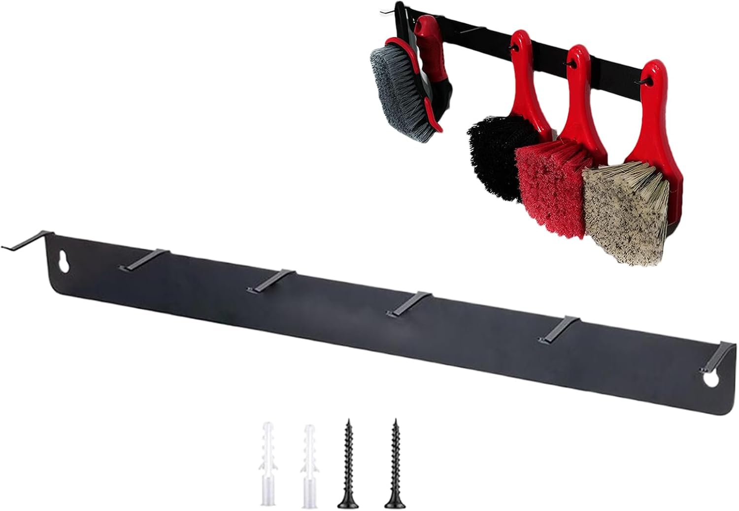  Porte-outils De Détail | Crochet En Acier Inoxydable Pour Brosses De Nettoyage De Voiture, Crochets Compacts Pour Garage, Bricoleurs, Passionnés, Outils De Nettoyage De Roues De Voiture