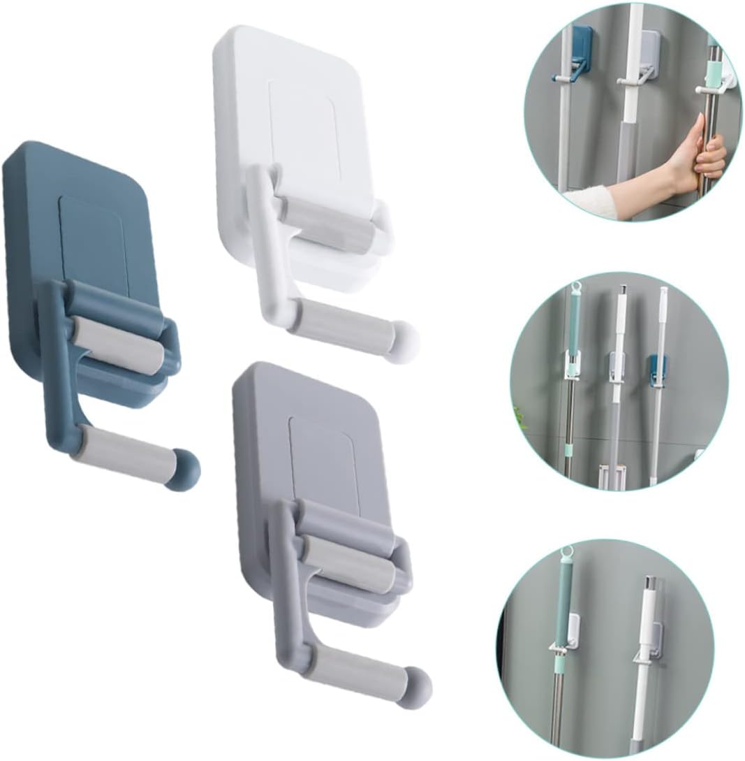  Ciieeo 3 Pièces Crochets Adhésifs Pour Balai Supports Muraux Pour Balai Petits Crochets