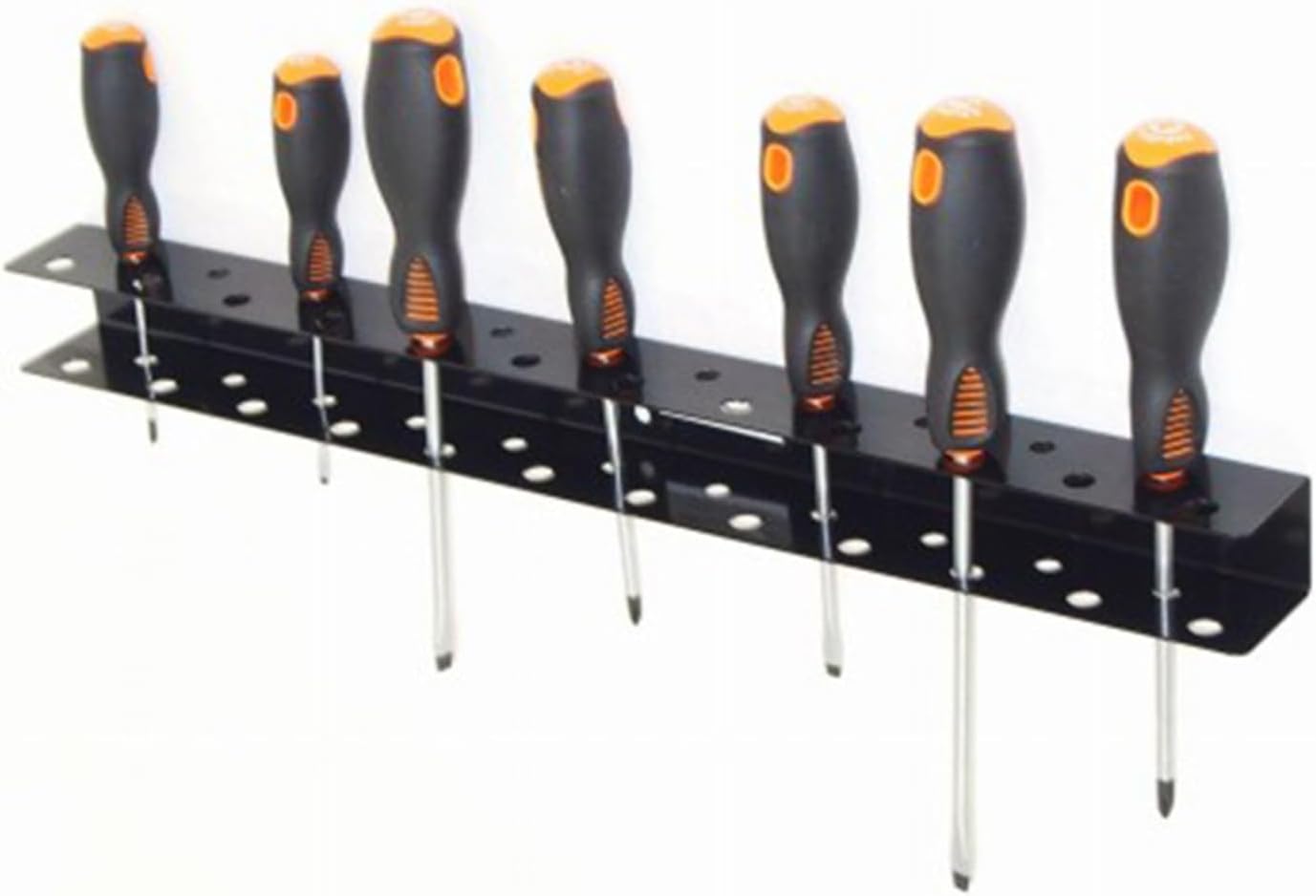 GENERIC Support Mural Pour Vis, Support De Rangement Avec Tournevis, 32,6 X 5,97 X 4,9 Cm, Support à Outils Robuste Pour Garage, Atelier, Abri De Jardin, Chambre, Organisation De La Maison