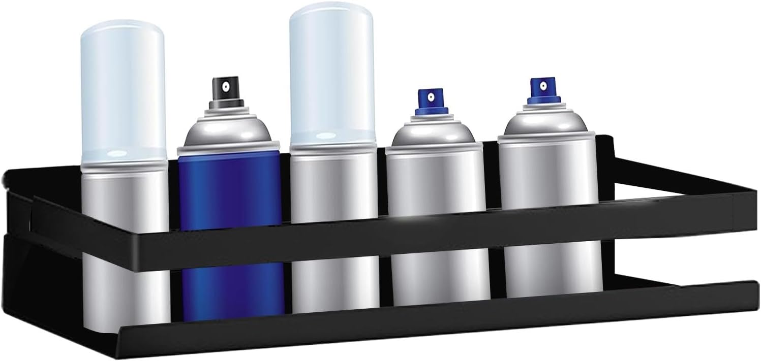  Générique Cleaning Bottle Wall Shelf, Stainless Steel Rack, Spray Paint Flask Holder, Space-Saving Shelves, Auto Detailing Organizer, 7.87x3.94x2.28 Inches, Perfect For Laundry Bathroom
