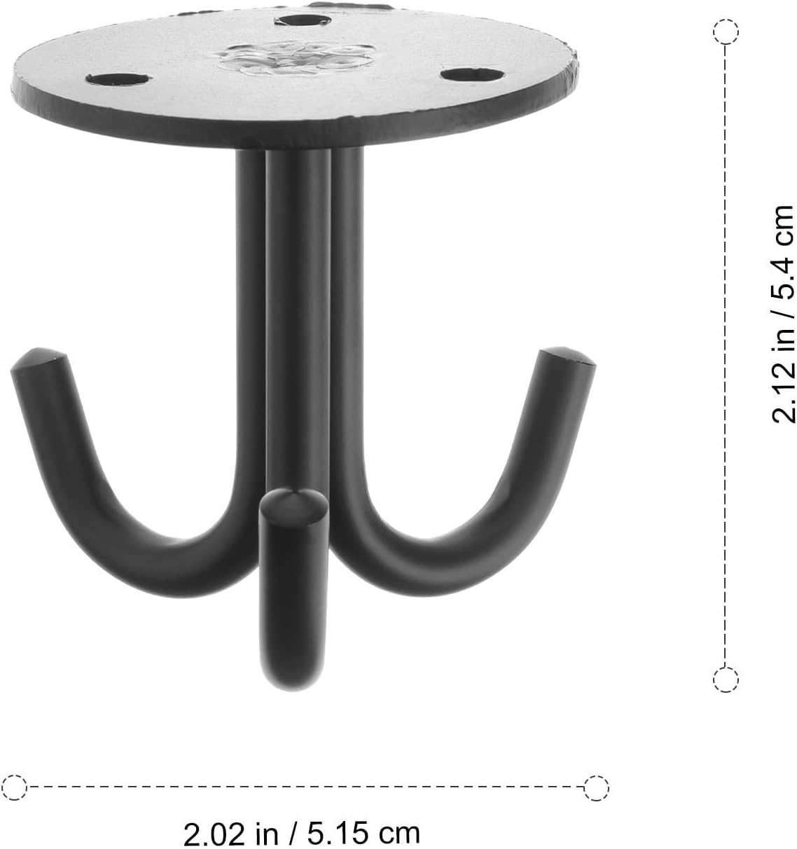  Healeved Crochet Suspendre Plafond En Acier Inoxydable Noir, Résistant Rouille, Lot De 2 Pièces, Pour Rangement Suspendu Et Décoration D'espace