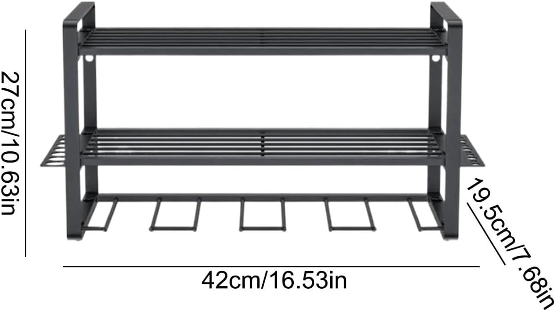  Rangement Pour Outils électriques, étagère De Rangement à 3 Couches, Organiseur Mural D'outils électriques, étagère Modulaire Pour Perceuse, étagère à Outils électriques, Organiseur D'outils