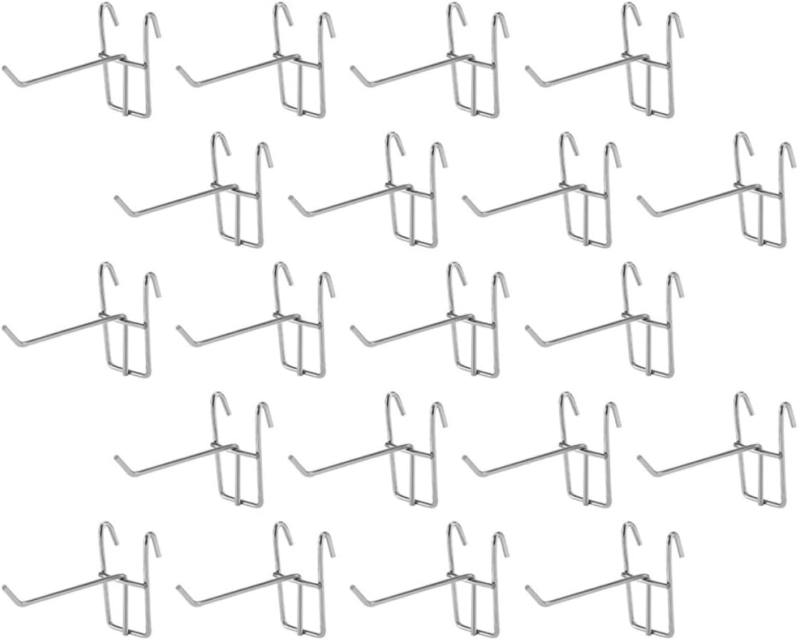  Angoily 30 Crochets Suspendre En Acier Inoxydable Pour Murs Grillagés, Installation Sans Outil, Solution De Fixation Sécurisée, Pour Rangement Et Organisation