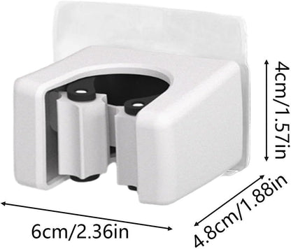GENERIC Support Mural En Acier Inoxydable, Support Adhésif Avec Construction Robuste, Outil De Nettoyage Avec économiseur D'espace, 6 X 4,8 X 4 Cm, Pelle à Balai Pour Intérieur Et Extérieur