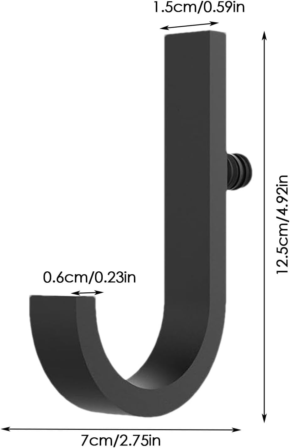 Genérico Shed Mount Tool Hooks | J-Shaped Tools Storage Hooks For Efficient Organization | Space-Saving Hooks For Gardening And Woodworking Tools, Water Hose, And Pry Bar