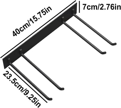 GENERIC Support Mural Pour Outils – Support De Rangement Pouvant Supporter 108,9 Kg, Cintre De Chaise Pliable Robuste Avec Crochets Polyvalents, Outils De Jardin Pour Pelles, Râteaux, Balais, échelles, Garage
