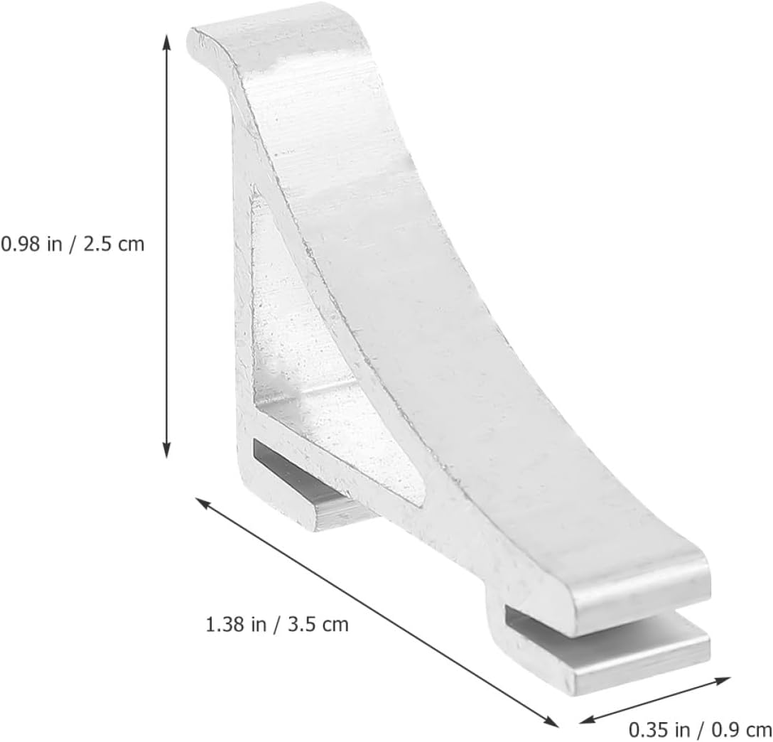  Healeved Crochets De Support Structure Simple En Aluminium Argenté 12pcs Grosse Taille, Support Solide Et Résistant La Déformation Pour Congélateur Et Glacière
