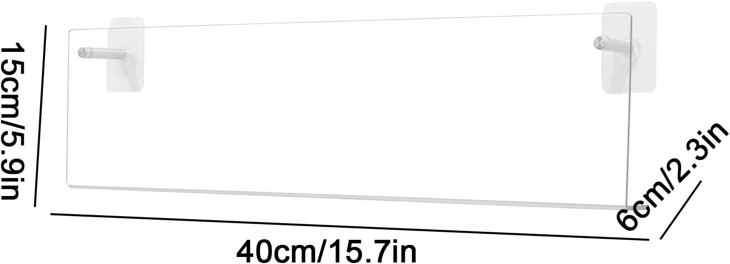  Générique Record Stand – Multifunctional Transparent Wall Shelf | Sturdy Mounting Tray For Books Magazines Notebooks Newspapers Living Rooms