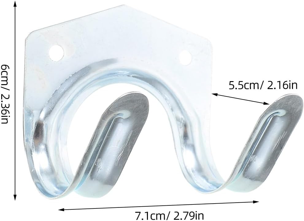  OUNONA Lot De 10 Crochets Muraux En Fer Double Trou Crochets Utilitaires Compacts Pour Salle De Bain, La Cuisine Et Garage Porte-serviettes, Porte-clés Et Porte-outils Résistants