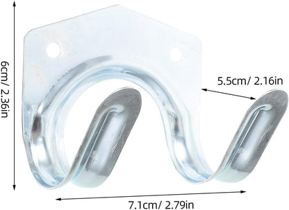  OUNONA Lot De 10 Crochets Muraux En Fer Double Trou Crochets Utilitaires Compacts Pour Salle De Bain, La Cuisine Et Garage Porte-serviettes, Porte-clés Et Porte-outils Résistants