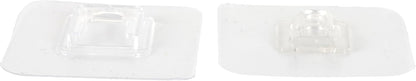  DI0063 Crochets Pour Étagère - Lot De 2 - Auto-adhésifs 15Kg - Installation Rapide - Design Discret - Polyvalent - Métal - Blanc