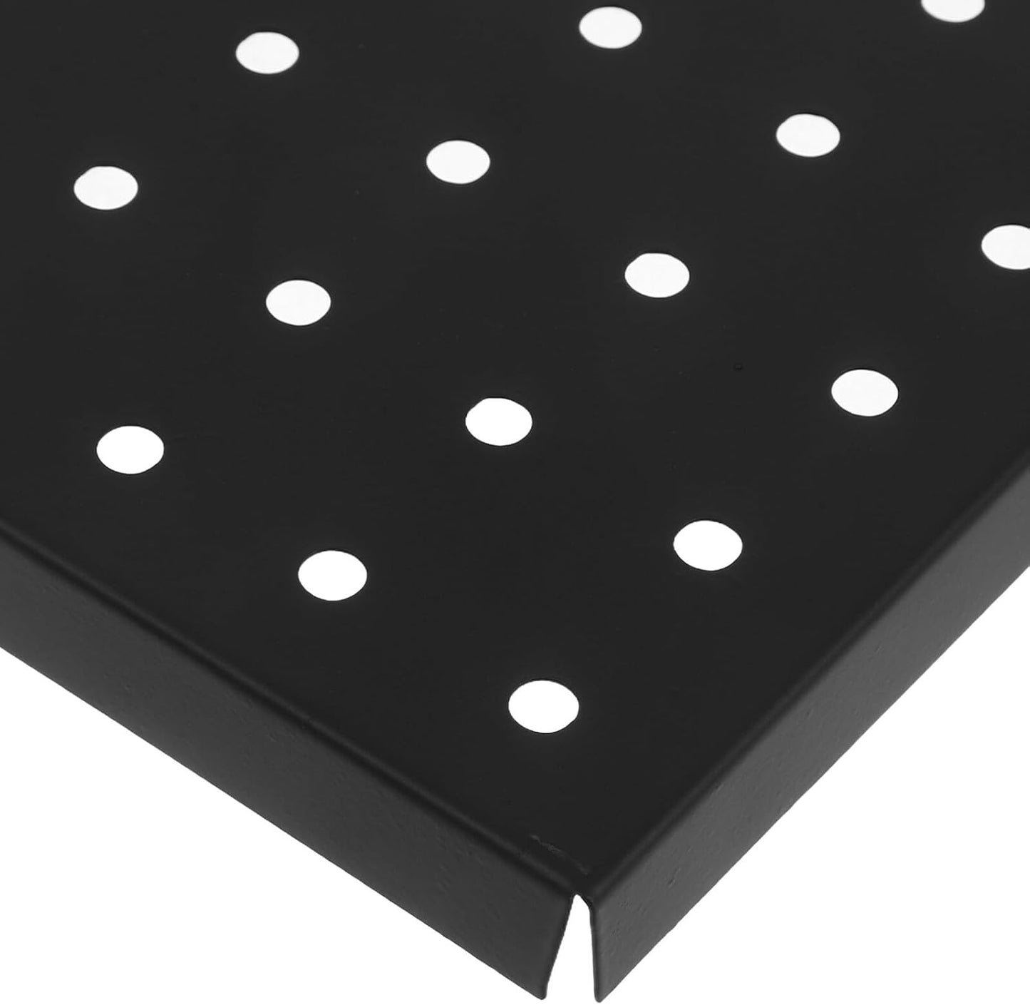  Healvian Panneau Perforé Métallique Robuste 305 CM Carré Lot De 4 Organisateur Mural Pour Rangement Outils La Cuisine Bureau Garage Finition Noire Support Charge Lourde
