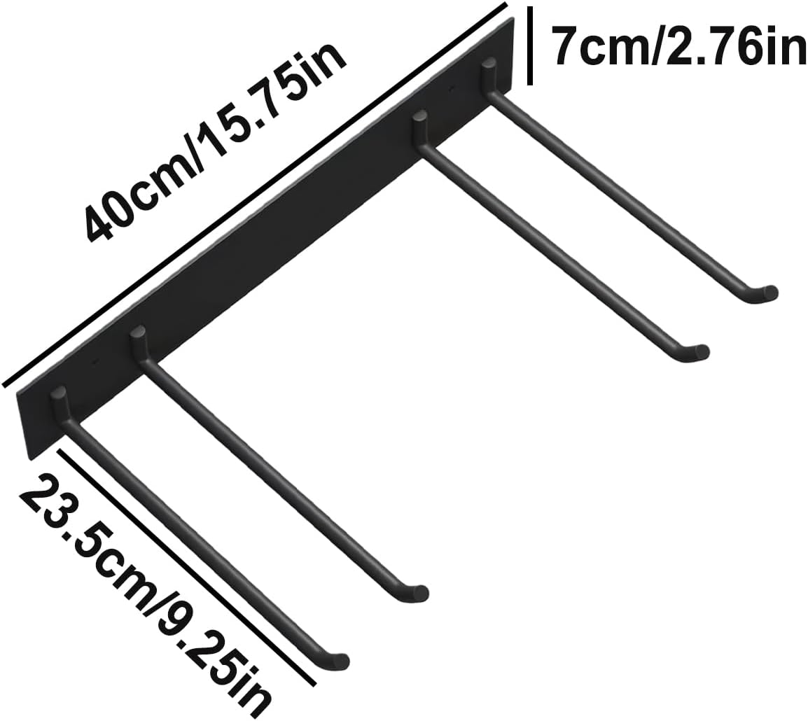 GENERIC Organiseur Mural Pour Outils – Support Mural Robuste, Peut Contenir 108,9 Kg Pour Outils Ménagers Pour Pelle, Chaises, échelle, Outils, Matériau Durable, Facile à Installer, Garde Les Outils Organisés