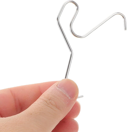  Cabilock Lot De 20 Crochets Réglables Pour Briques Fixation Murale Sans Perçage Pour L'Extérieur Et L'Intérieur Couleur Argent