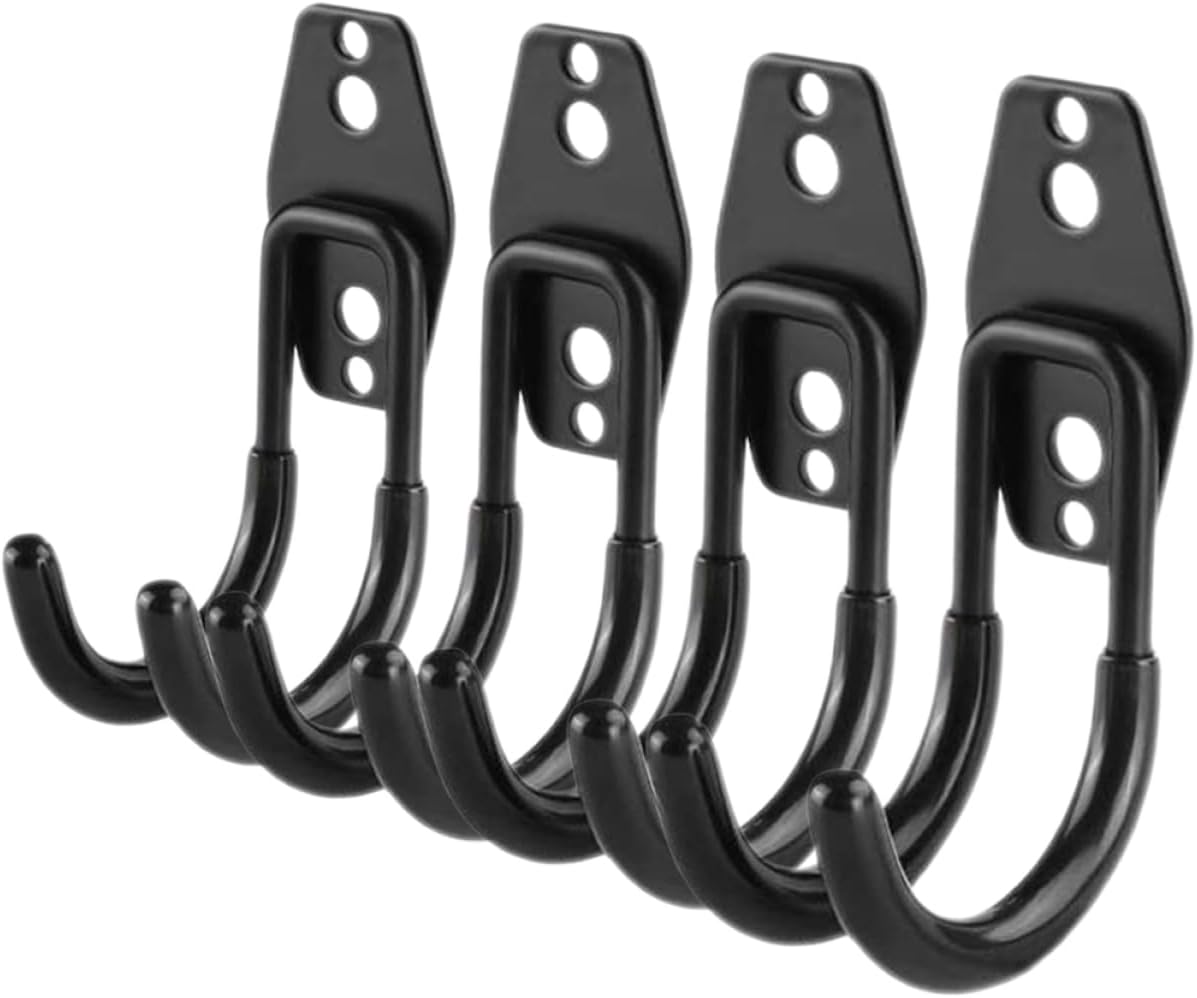 Gatuida 4Pièces Crochets Mural Garage Organisateur Heavy Duty Pour Outils De Jardin Et Vélo Crochets Utilitaires Noir Pour Rangement Et Économiseur Espace