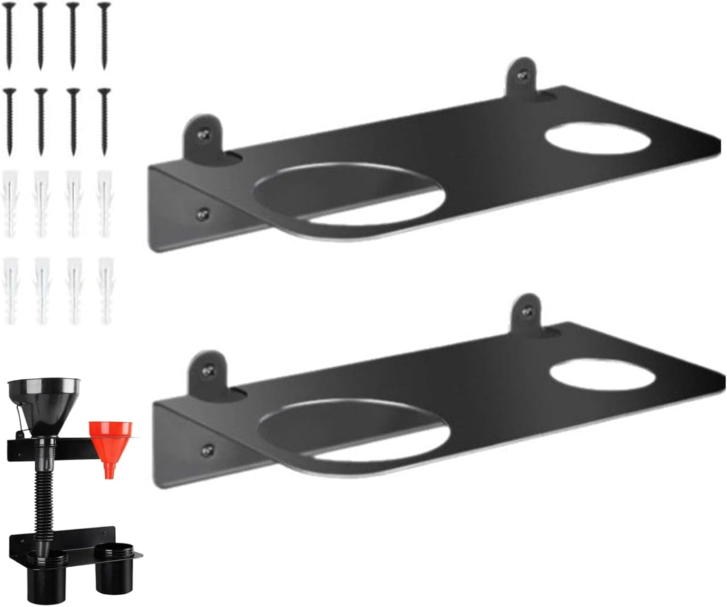  Générique Support Murale Pour Entonnoirs À Huile, 2 Pièces Support Murale Pour Fluides, De Vidange Pour Garage Atelier Maison Camping Remorque