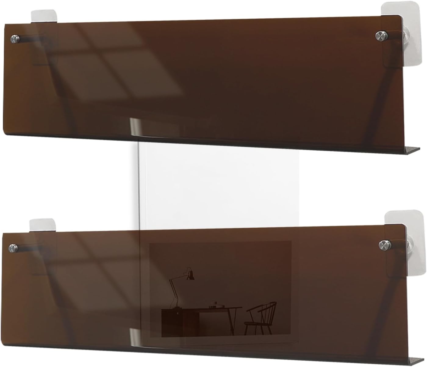  Générique Record Stand – Multifunctional Transparent Wall Shelf | Sturdy Mounting Tray For Books Magazines Notebooks Newspapers Living Rooms