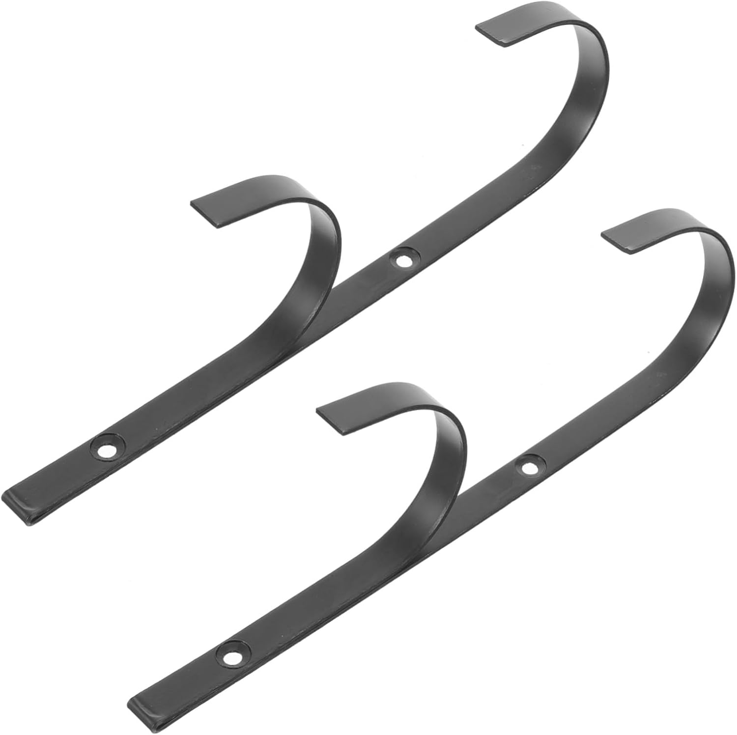  Gatuida Supports De Poteau De Piscine Métalliques Noirs, Crochets Multi-usages Robustes En Fer, Lot De 2, Accessoires De Rangement Pour Équipements Et Outils De Piscine, Fixation Extérieure