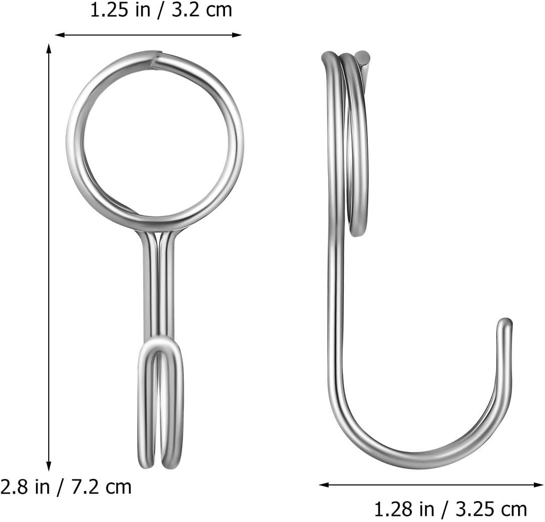  STOBAZA Crochets Pour Sangles En Acier Inoxydable Argenté, Lot De 10 Pièces Robustes Et Faciles à Fixer, Maison Cuisine