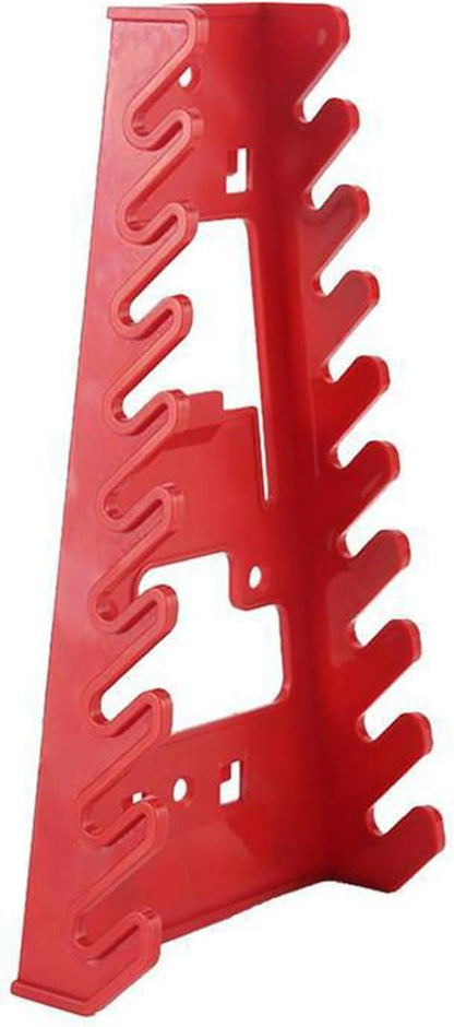  Wrench Organizer, Heavy Duty Tool Rack, Pegboard-Compatible Storage Holder, Space-Saving Screwdriver Stand. Perfect For Garage, Workshop, Repair Shop, Or Home Utility Room, 22 X 12 Cm Red Black