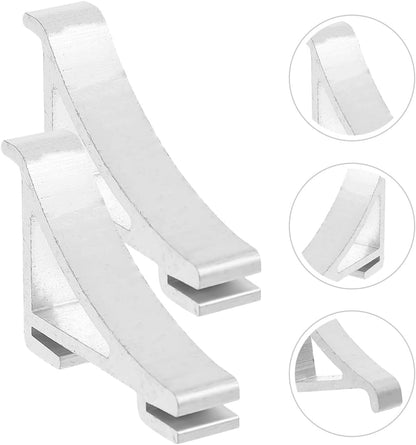  Healeved Crochets De Support Structure Simple En Aluminium Argenté 12pcs Grosse Taille, Support Solide Et Résistant La Déformation Pour Congélateur Et Glacière