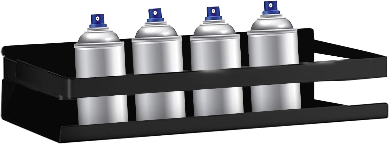  Générique Cleaning Bottle Wall Shelf, Stainless Steel Rack, Spray Paint Flask Holder, Space-Saving Shelves, Auto Detailing Organizer, 7.87x3.94x2.28 Inches, Perfect For Laundry Bathroom