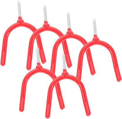  Gatuida Lot De 6 Crochets En Métal Galvanisé Robustes De Y Double Crochet Pour Organisation Du Garage Et Rangement D'outils Lourds Muraux