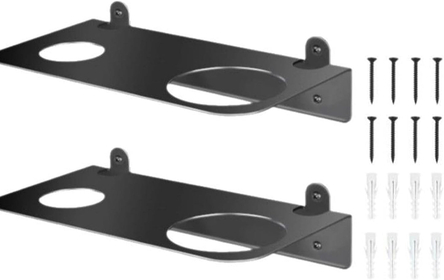  Entonnoir à Huile – Lot De 2 Supports Muraux Pour Support D'huile De Refroidissement, Design Peu Encombrant Avec Fonction D'accès Facile, Support Pour Cuisine, Garage, Atelier, Noir