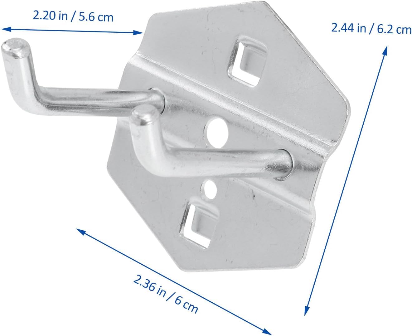  Zerodeko 12pièces Crochets De Rangement Acier Inoxydable Crochets Muraux Pour Outils Patères Robustes Et Résistantes Rouille Pour Garage Et Atelier Support Perforé Polyvalent