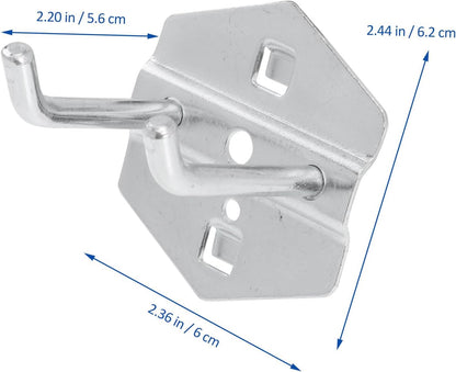  Zerodeko 12pièces Crochets De Rangement Acier Inoxydable Crochets Muraux Pour Outils Patères Robustes Et Résistantes Rouille Pour Garage Et Atelier Support Perforé Polyvalent