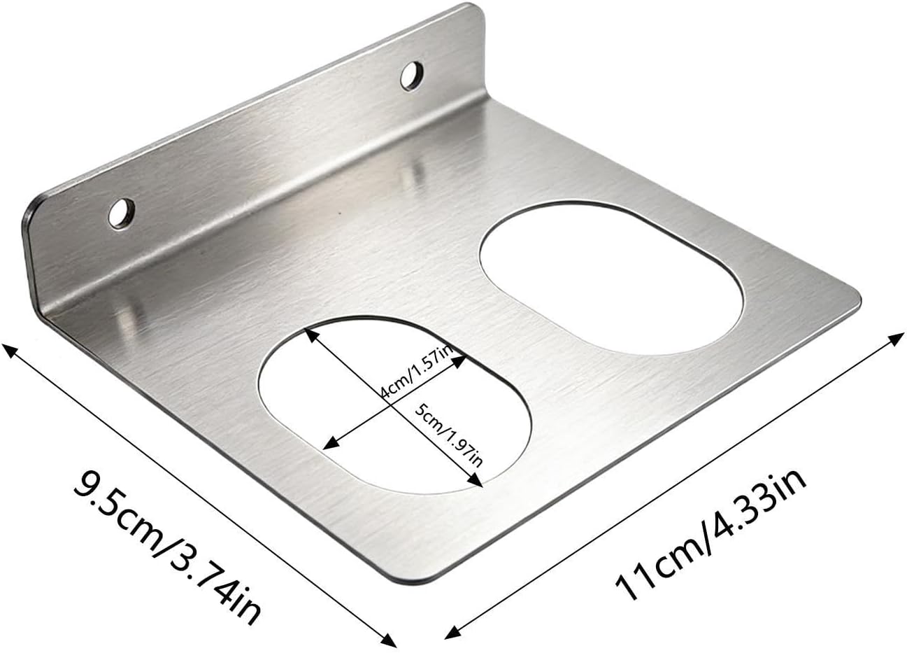 GENERIC Support Mural Pour Outils | Double Fentes En Acier Inoxydable Robuste, Avec Vis, Marteau, Support Mural | Pour Le Travail Du Bois, Garage, Atelier, Studio, Cour