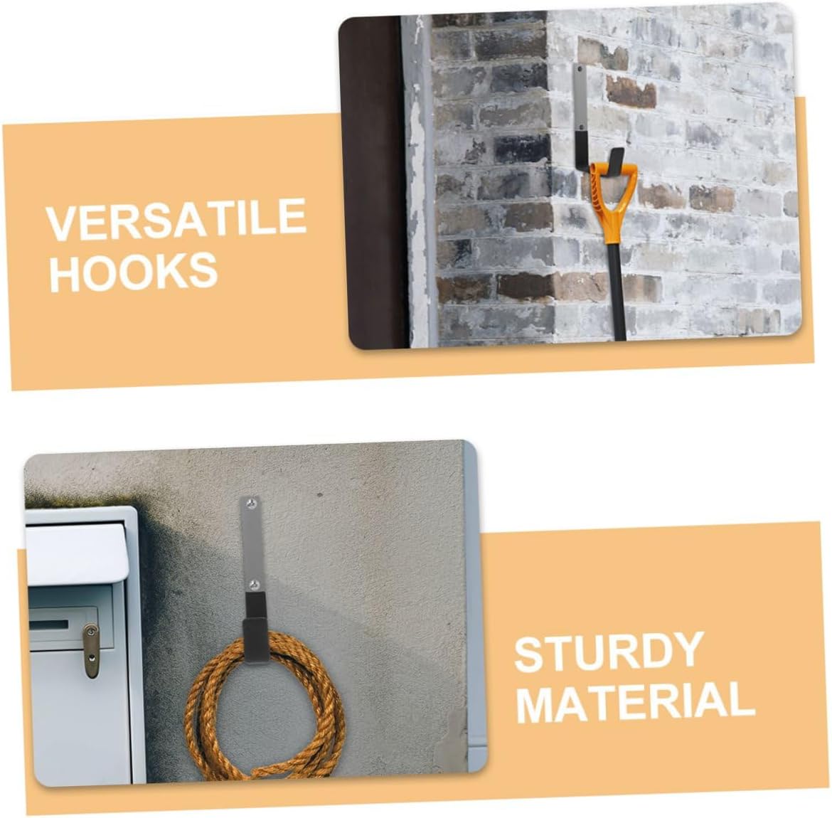  Gatuida 2pièces Crochets Muraux Pliables Acier Pour Garage Et Jardin Robustes Pour Outils Échelles Et Vélos