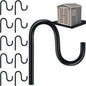  Blulu Lot De 10 Crochets De 5,1 Cm De Long Pour Accrocher Des Crochets Utilitaires Individuels Robustes Universels à Fixation Murale J Pour Outils, Pelles, Râteaux, Vélos (noir)