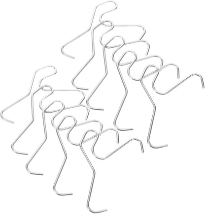  Cabilock Lot De 20 Crochets Réglables Pour Briques Fixation Murale Sans Perçage Pour L'Extérieur Et L'Intérieur Couleur Argent