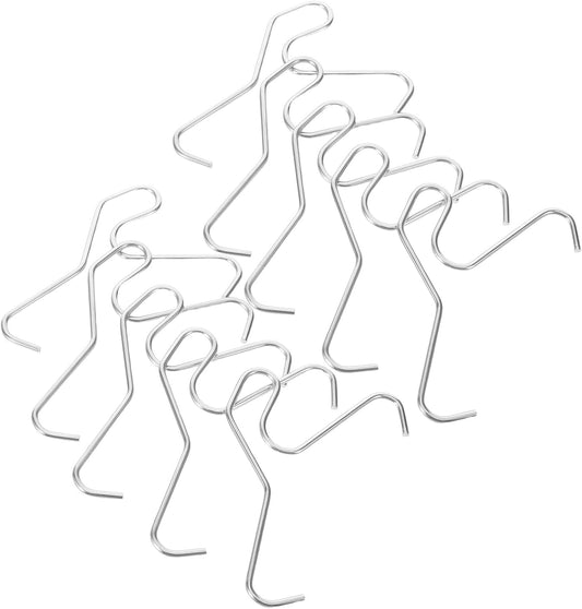  Cabilock Lot De 20 Crochets Réglables Pour Briques Fixation Murale Sans Perçage Pour L'Extérieur Et L'Intérieur Couleur Argent