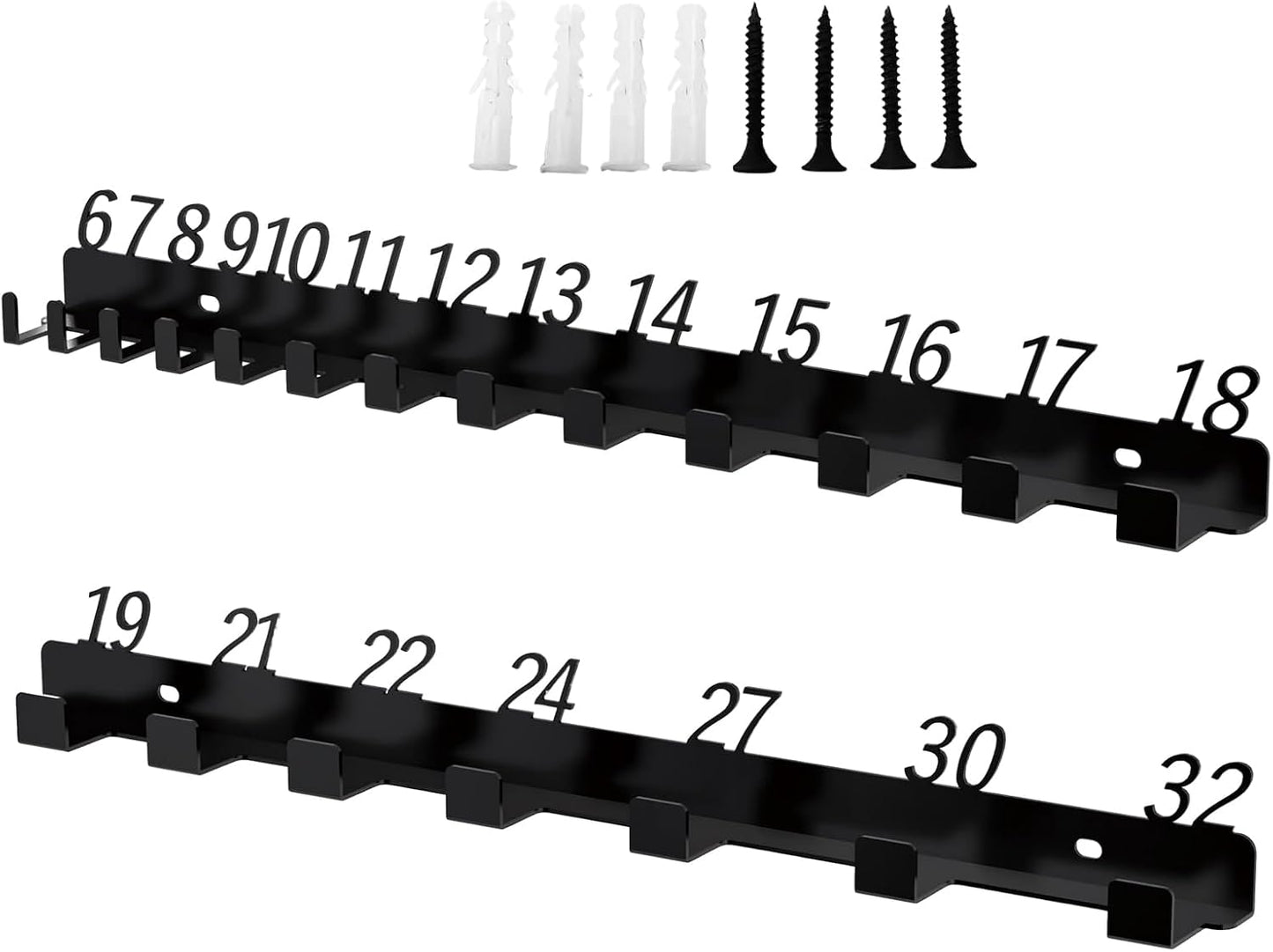  Porte-outils, Organisateur D'outils Mural, Construction En Acier Robuste, Fentes Multiples Pour Tournevis, Marteaux Et Clés, Conception Peu Encombrante, Installation Facile, Finition Résistante à La R