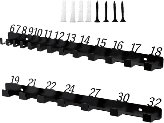  Porte-outils, Organisateur D'outils Mural, Construction En Acier Robuste, Fentes Multiples Pour Tournevis, Marteaux Et Clés, Conception Peu Encombrante, Installation Facile, Finition Résistante à La R