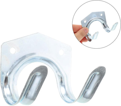  OUNONA Lot De 10 Crochets Muraux En Fer Double Trou Crochets Utilitaires Compacts Pour Salle De Bain, La Cuisine Et Garage Porte-serviettes, Porte-clés Et Porte-outils Résistants