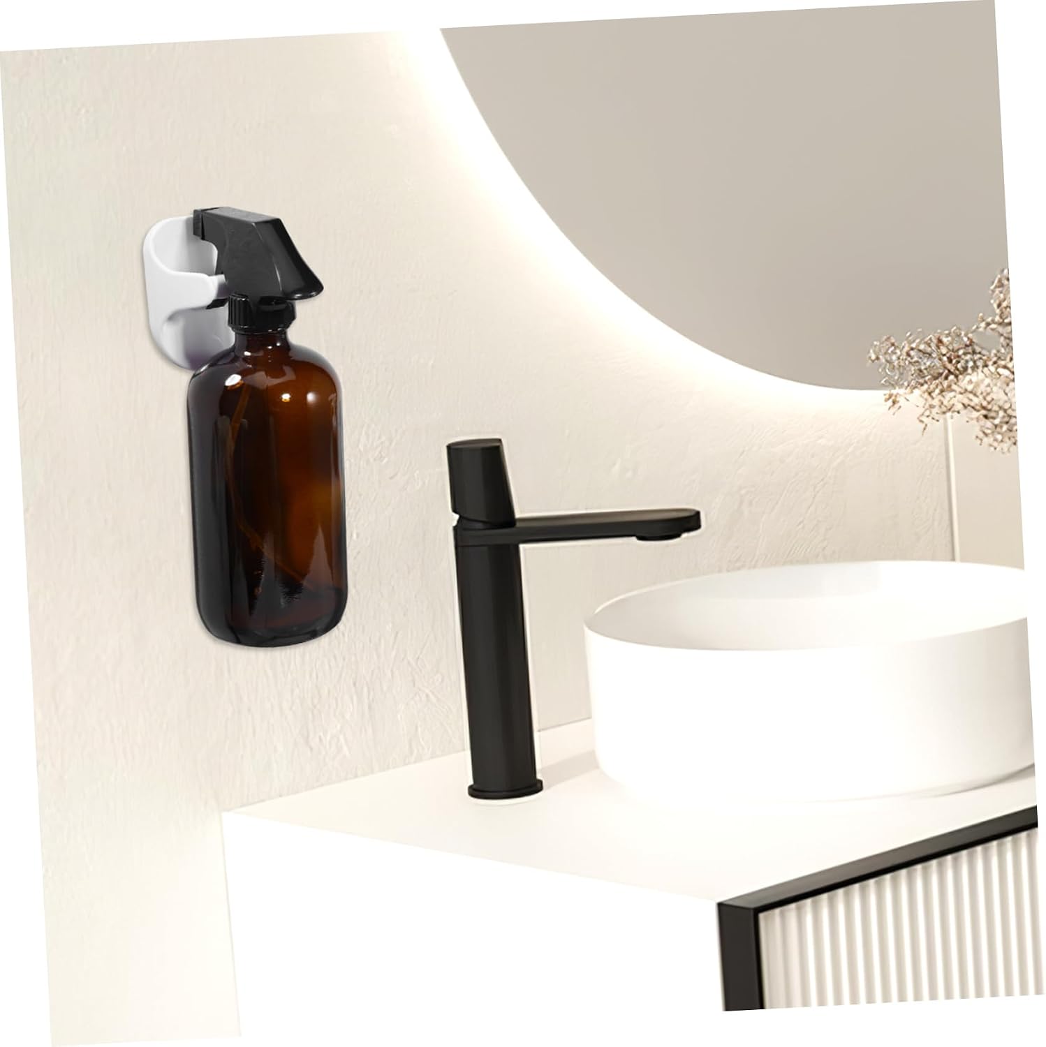  VICASKY Support Mural En ABS Lot De 10 Pour Flacons Pulvérisateurs Crochets Adhésifs Fixation Sécurisée Sans Perçage, Pour Cuisines Et Garages