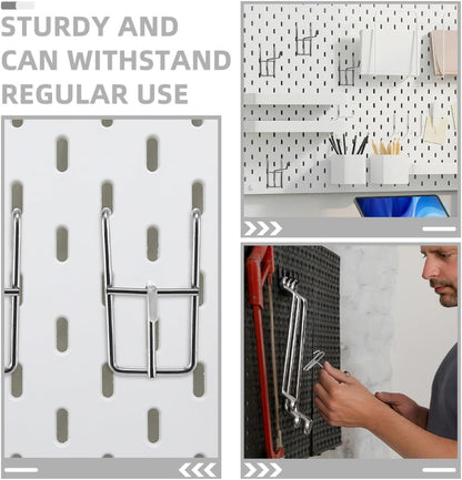  Angoily 30 Crochets Suspendre En Acier Inoxydable Pour Murs Grillagés, Installation Sans Outil, Solution De Fixation Sécurisée, Pour Rangement Et Organisation
